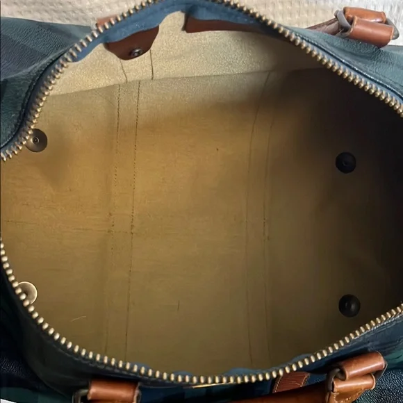 RALPH LAUREN Black Watch Plaid Boston Weekend Travel Duffle Doctors Bag 48CM - Picture 10 of 11